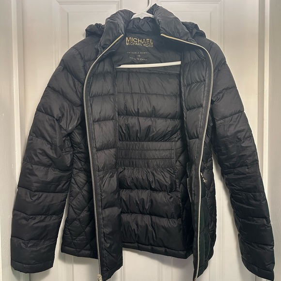 Michael Kors packable down fill jacket, black, women’s xs - Picture 3 of 5